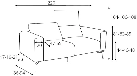 Sofa 2.5-osobowa Cosy