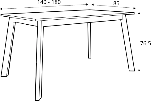 Funkcjonalny stół rozkładany do jadalni Forn