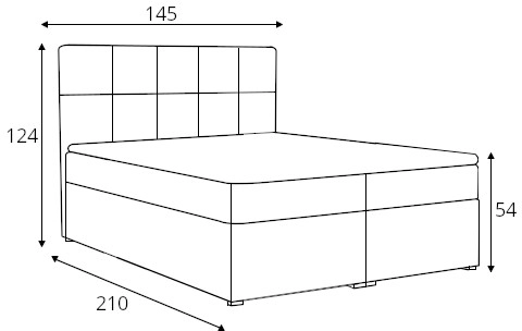Łóżko kontynentalne Gasper 140x200