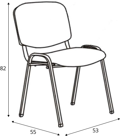 Klasyczne krzesło do jadalni Iso