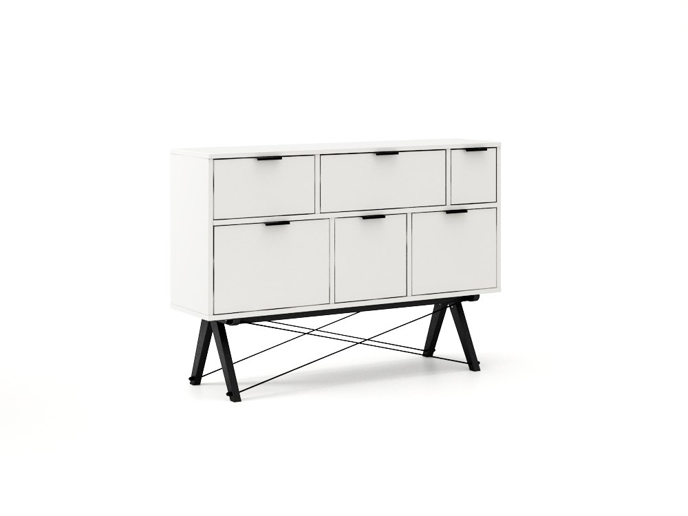 

Komoda Maxi Asymetric Black/White - Minko