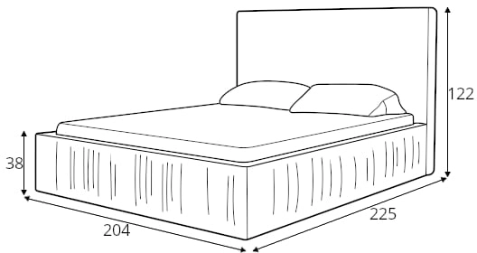 Tapicerowane łóżko dwuosobowe 180 do sypialni 81249