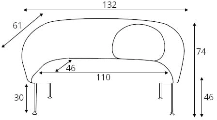 Sofa 2-osobowa Plum
