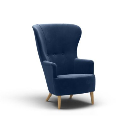 

Elegantní křeslo ušák s dřevěnými nohami do obývacího pokoje Hawk - Wersal