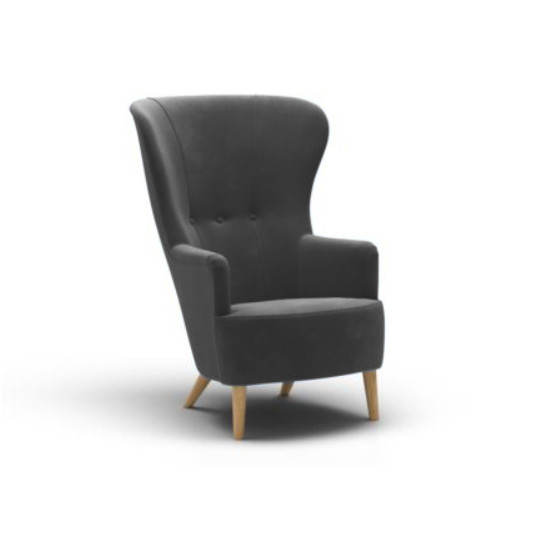 

Elegantní křeslo ušák s dřevěnými nohami do obývacího pokoje Hawk - Wersal
