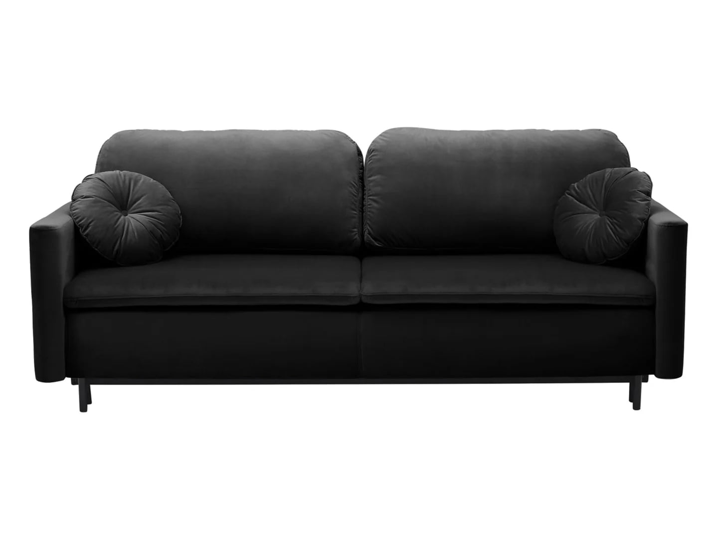 

Elegantní pohovka pro každodenní spaní s mechanismem rozkládání typu DL a úložným prostorem na lůžkoviny Sophia - Black Red White - BRW