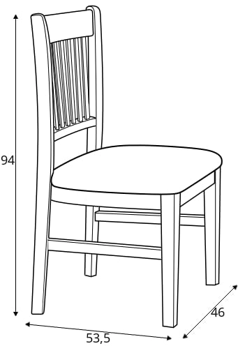 Drewniane krzesło do jadalni lub kuchni Avola