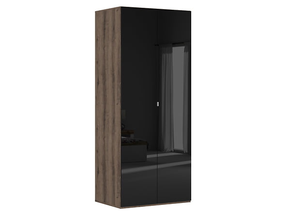 

Dvoudveřová šatní skříň do ložnice Flex 100 - Black Red White - BRW