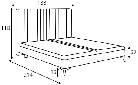 Čalouněná postel do ložnice 180 Ars