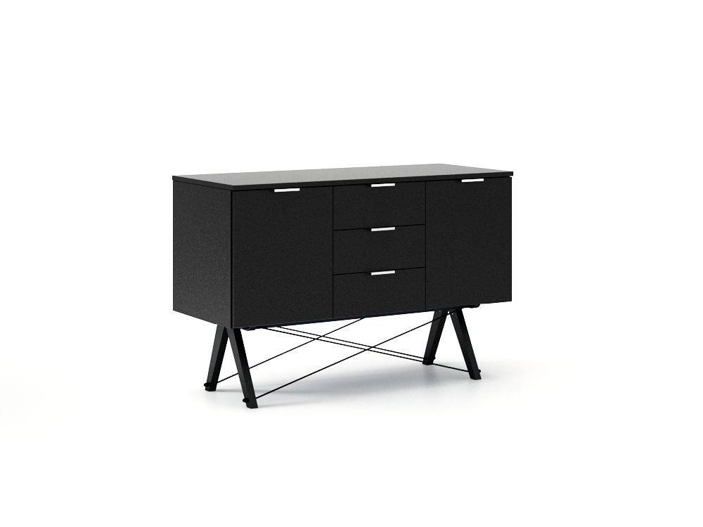 

Komoda Bufet Basic 130 Black/White - Minko