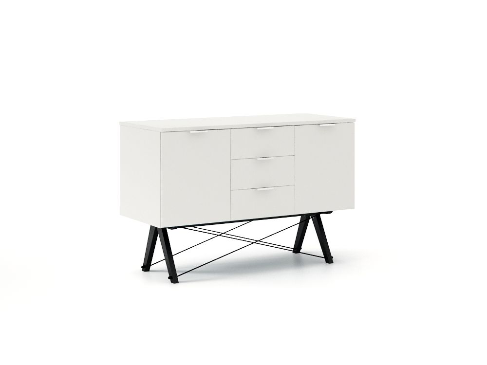 

Komoda Bufet Basic 130 Black/White - Minko