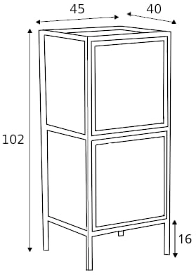 Modulový regál se dvěma skříňkami do obývacího pokoje Skap 