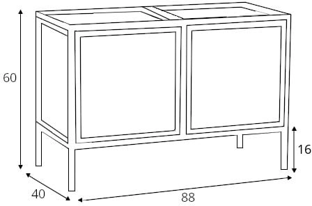 Modulová komoda se dvěma skříňkami do obývacího pokoje Skap 