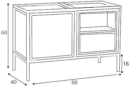 Modułowa komoda Skap z szafką, półką oraz szufladą