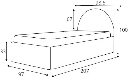 Łóżko Pille Box Basic 90x200