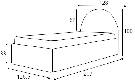 Łóżko Pille Box Basic 120x200
