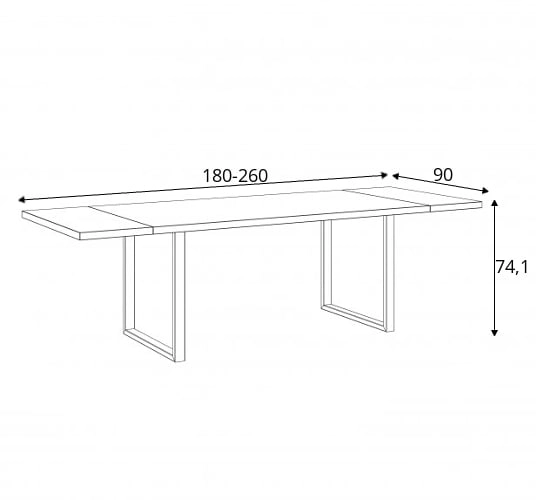Rozkładany stół do jadalni lub salonu Tables