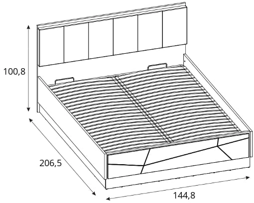 Moderní dvoulůžková postel do ložnice Brolo