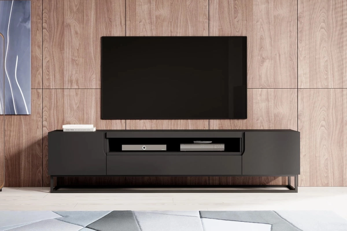 Praktický TV stolek na kovových rámech do obývacího pokoje Losi 200