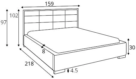 Čalouněná postel bez úložného prostoru do ložnice Pomoza 140