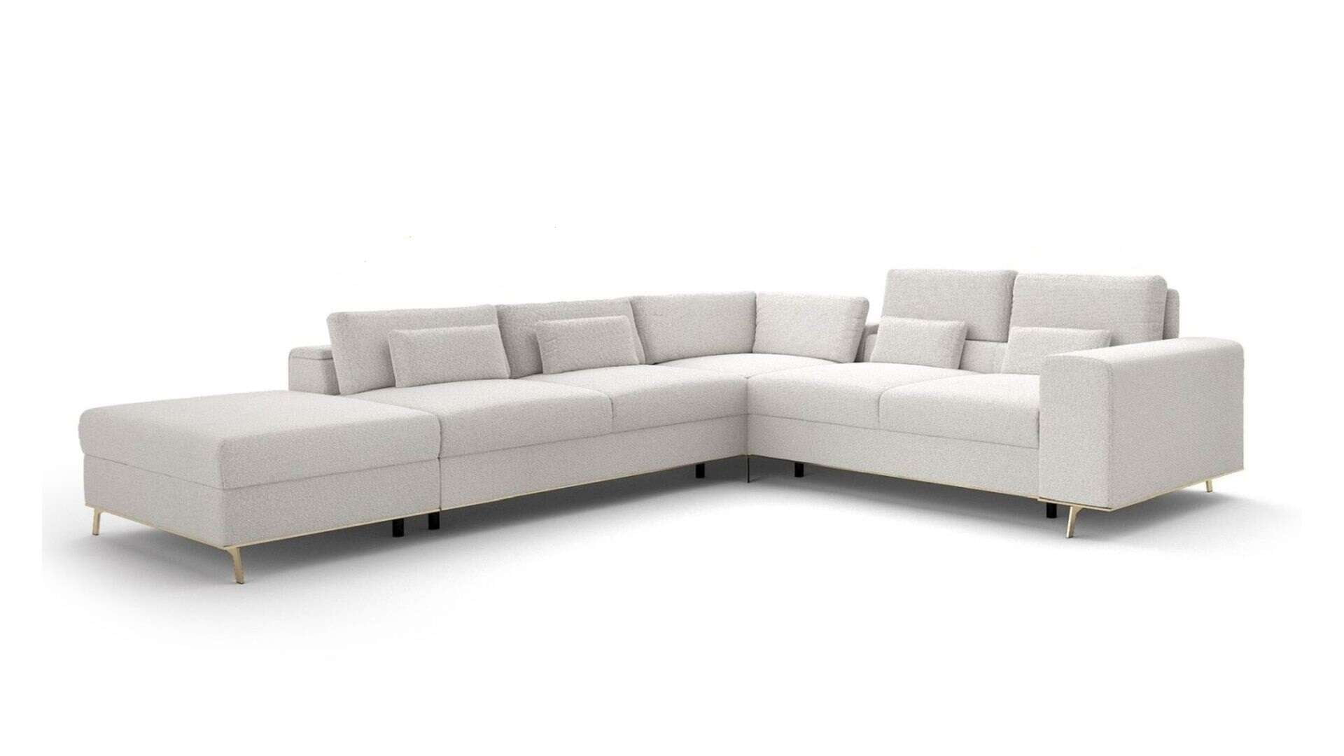 

Rozkládací sedací souprava Chrome New levá s rozkladem typu vozík a úložným prostorem - Libro