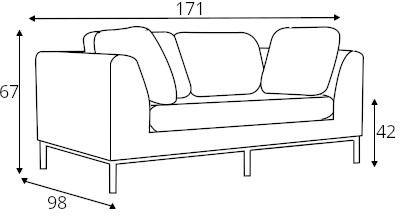 Sofa 2-osobowa z funkcją spania Ambient