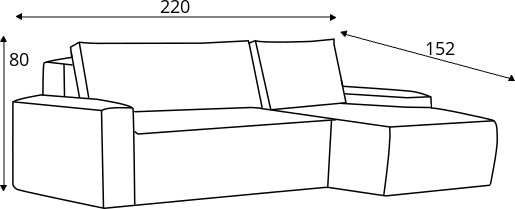 Rohová sedací souprava Softi pravá s rozkladem se sklopnými zády a úložným prostorem