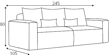 Sofa Neo z funkcją spania DL i pojemnikiem na pościel