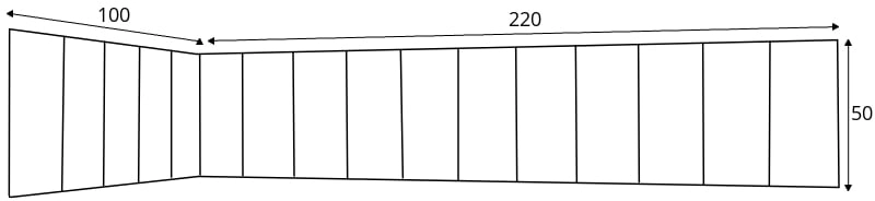 Sada čalouněných panelů Quadratta 100x220x50 cm