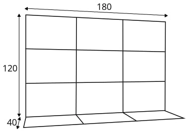 Sada čalouněných panelů Quadratta 180x120 cm