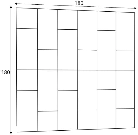 Sada čalouněných panelů Quadratta 180x180 cm