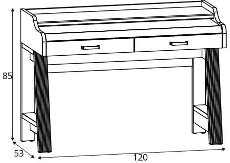 Moderní psací stůl se šuplíky do kanceláře nebo pracovny Jasmin