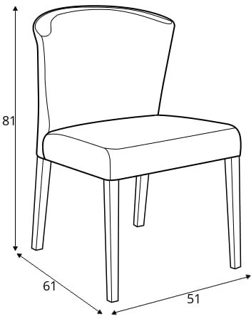 Tapicerowane krzesło do salonu lub jadalni Hideki