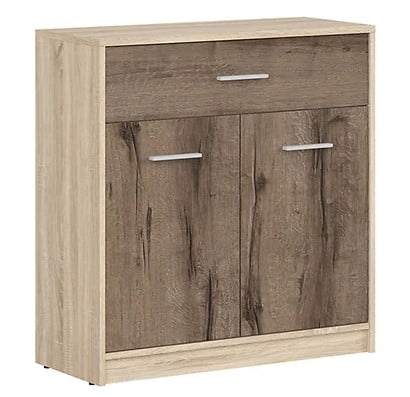 

Komoda s dvířky a zásuvkou do obývacího pokoje Nepo Plus - Black Red White - BRW