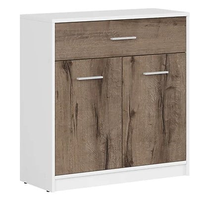 

Komoda s dvířky a zásuvkou do obývacího pokoje Nepo Plus - Black Red White - BRW