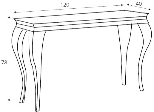 Obdélníkový konzolový stolek do obývacího pokoje Prince C