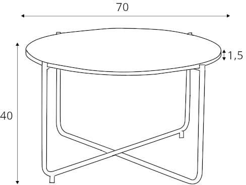 Nízký kávový stolek Tampa bílý