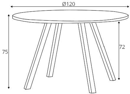 Stół dębowy z okrągłym blatem Tablo
