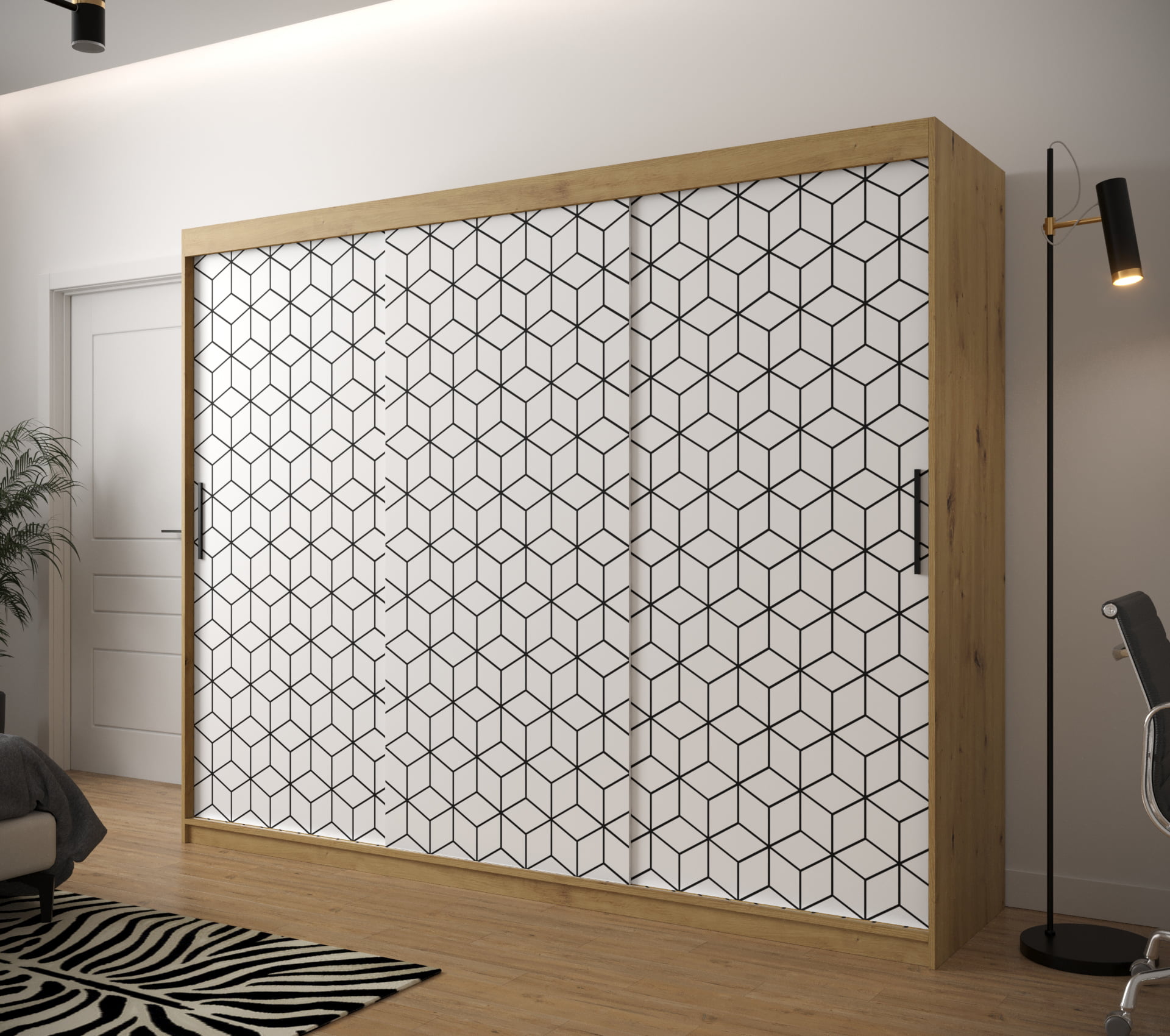 Skříň s posuvnými dveřmi Plaster 1 250 - Abiks Meble