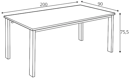 Stůl Rozalio 200x90