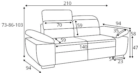 Sofa 2-osobowa Artemig II