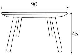 Kávový stolek Ox 90