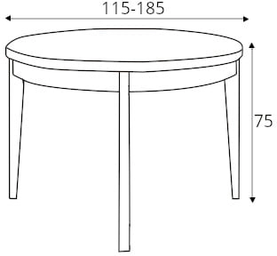 Stół rozkładany 115 Flex