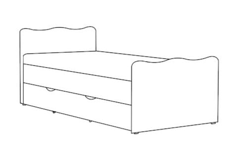 

Postel 80222 (80x200) s dodatečným výsuvným roštem - M&K Foam