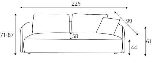 Sofa 3-osobowa Icon bez funkcji spania