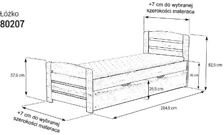 Łóżko 80207  (90x200)