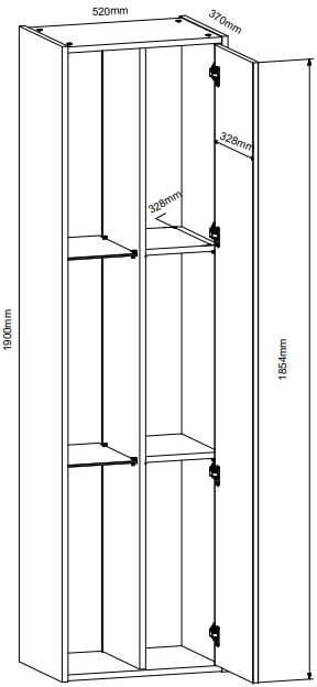 Regał Gap 52 cm z drzwiami