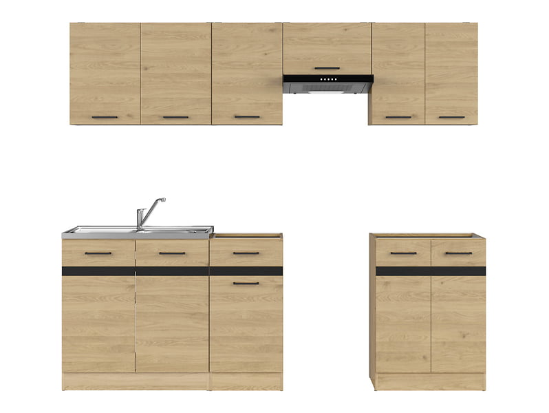 

Praktická a prostorná kuchyňská linka 230 Junona - Black Red White - BRW