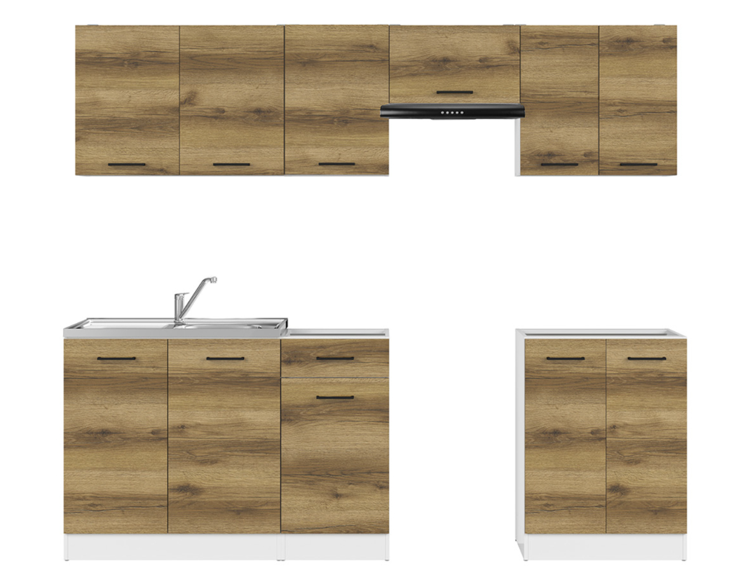 

Praktická a prostorná kuchyňská linka 230 Junona - Black Red White - BRW