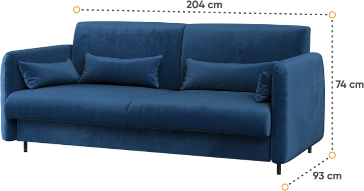 Sofa 180 do półkotapczanu BC-13 tk. granatowa